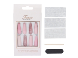 Juego De 30 Puntas De Uñas Postizas De Cobre Completo, Tipo Largo, Diseño De Uñas A Presión 0070 6a