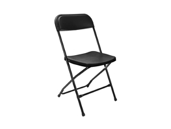 Silla plegable para jardín de resina negra 7house 45 x 44,5 x 79 cm