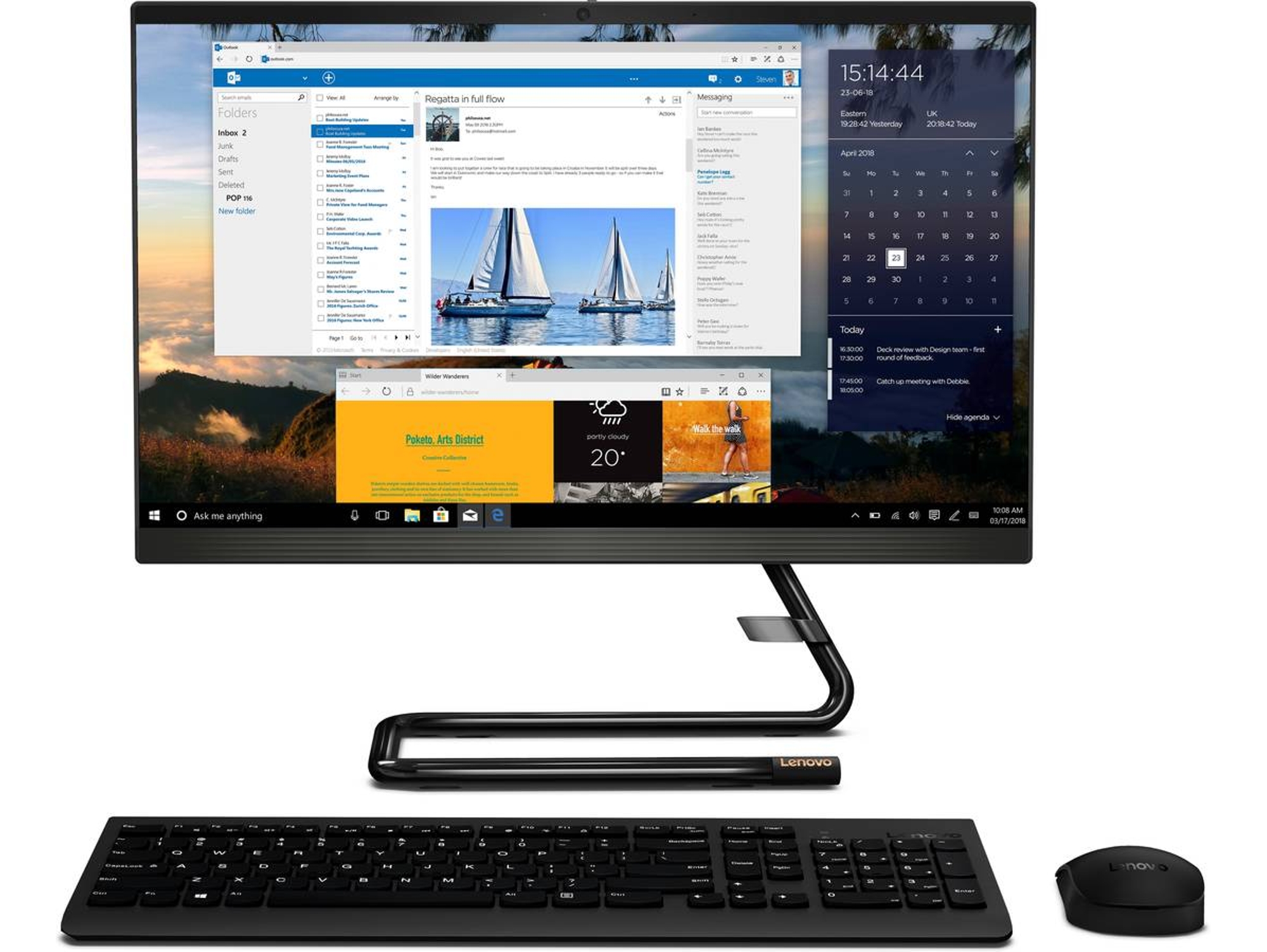 All in One LENOVO Ideacentre A340-22IWL (21.5'' - Intel Core i3-8145U - RAM: 8 GB - 256 GB SSD - Intel UHD Graphics 620)