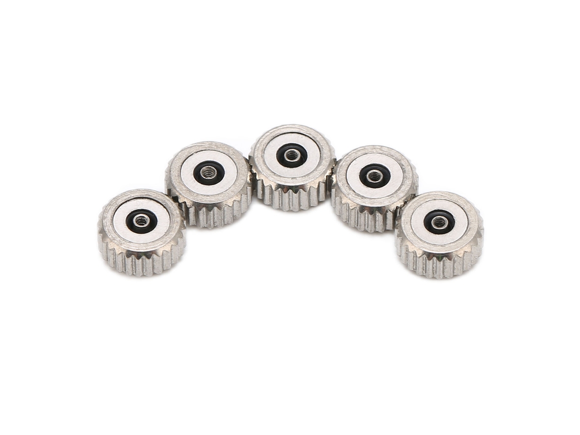 Repuestos Para Relojes Corona, Acero, Plata, Oro, 6 Mm, Orificio Plano.