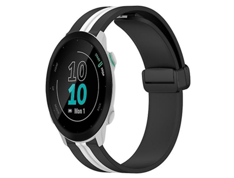 Correa Smartwatch Para Garmin Forerunner 55 20Mm Negro-Blanco VENISYMLIS