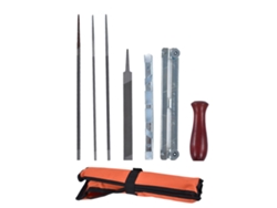 Kit Afilador De Motosierra De 8 Piezas Con Calibrador Y Mango - Herramienta Para Afilar Dientes De Sierra