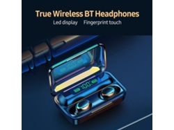 Auriculares Inalámbricos Bt Intrauditivos Deportivos Con Pantalla Led De Batería, Control Táctil Y Banco De Energía Blanco