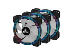 Kit 3 Ventiladores ARGB 120mm Negros + 2 Tiras LED ARGB + Controladora