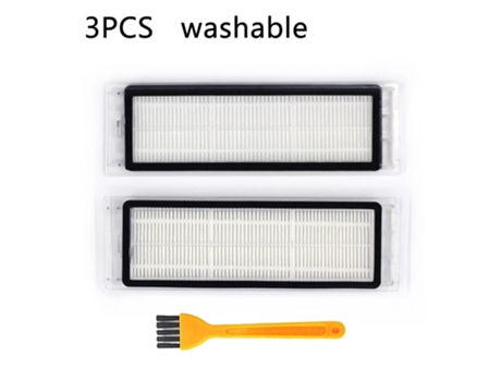 Filtro lavable de 3 piezas para Xiaomi Mijia 1/2 /1S Roborock S5 S6 Max S50 S60 barredora Robot accesorios de limpieza