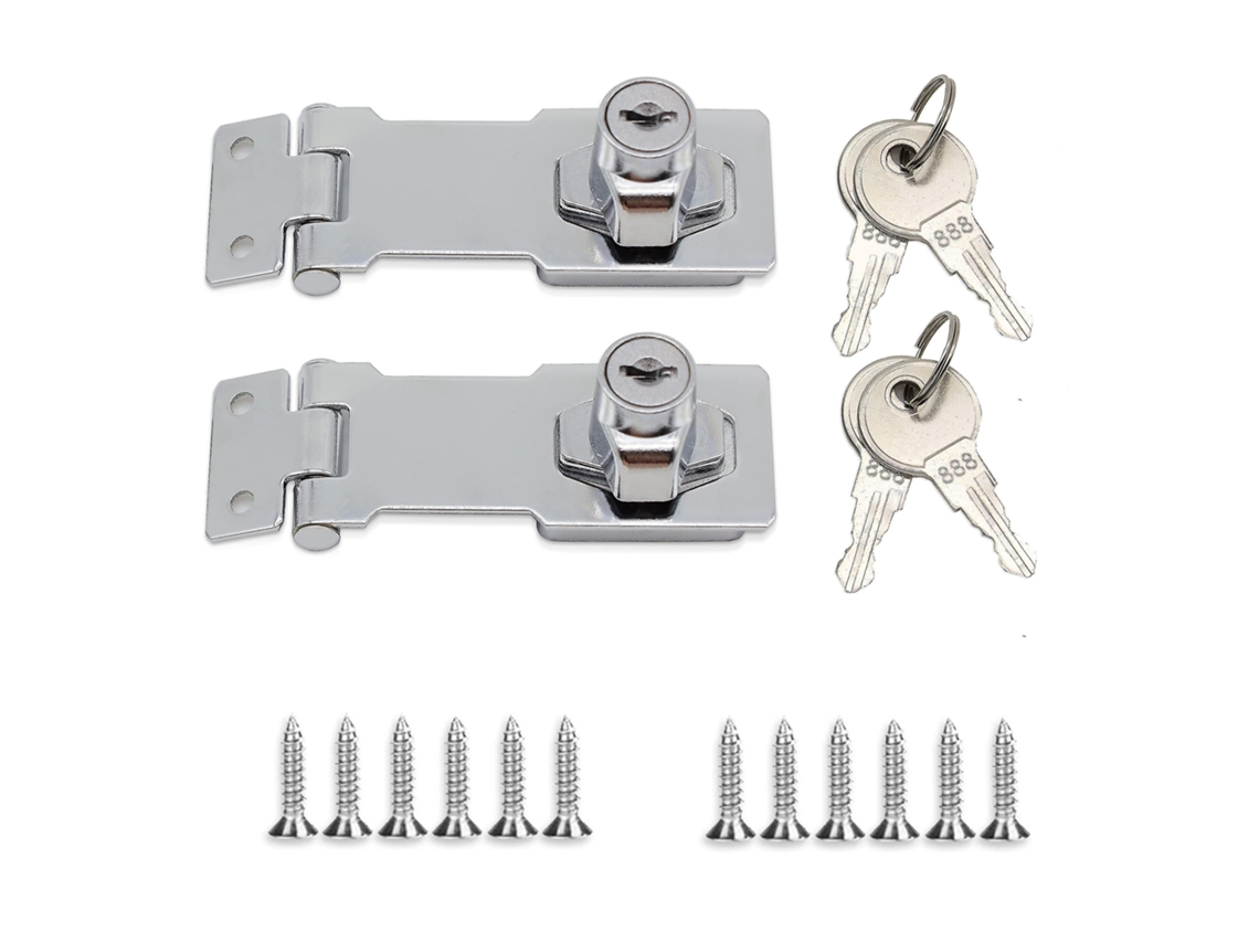 2pcs Pestillo De Metal Para Puertas Y Armarios Cierre De Seguridad Resistente Inoxidable Para Muebles Y Cajones