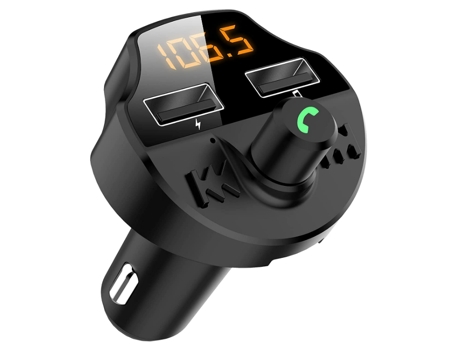 Transmisor FM para automóvil Bluetooth 5.0, kit de adaptador de audio de radio para automóvil Bluetooth inalámbrico, cargador de automóvil USB CHRO...