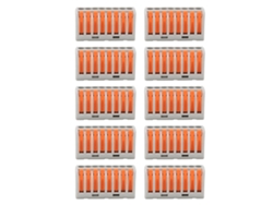 10 Unidades De Bloque De Terminales De Conexión Rápida Pct218 Para Cables Flexibles Y Rígidos.