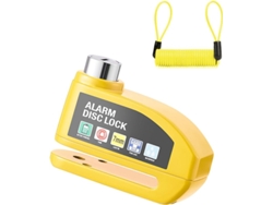 Candado de disco para motocicleta, alarma de 110 dB, cable de seguridad de 1,5 m, amarillo | HEXINYIGJLY | HEXINYIGJLY