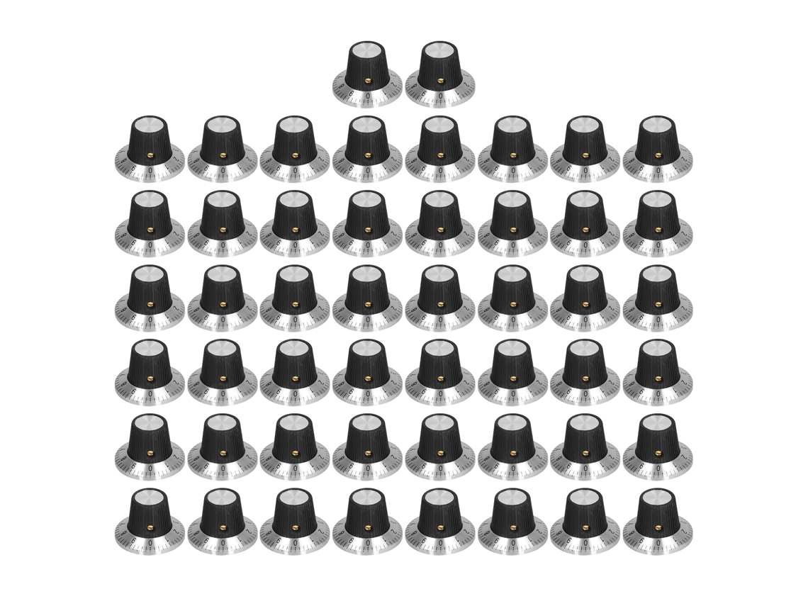 50 Piezas De Botones De Control De Potenciómetro De Plástico Con Eje De 6 Mm (repuesto Bemc1)