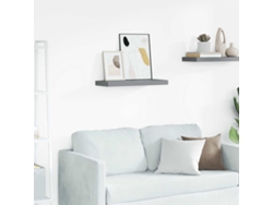 Estante Flotante De Pared | Estante Flotante | Estantería Pared Mdf Gris 60x23,5x3,8 Cm