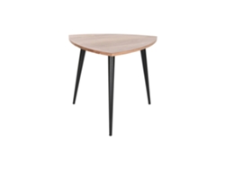 Mesa Centro Acacia Metal Natural 90x90x76cm