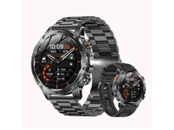 Reloj inteligente Ak87 con linterna y batería de larga duración de 1000 mAh para deportes al aire libre (negro) Bestvite