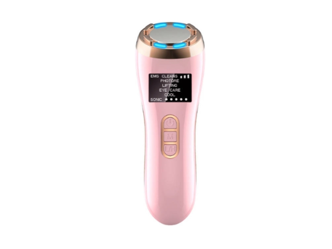 Dispositivo de belleza sónico Dispositivo de cuidado facial con vibración eléctrica para levantamiento de piel fría y caliente YEMAESRE Rosa