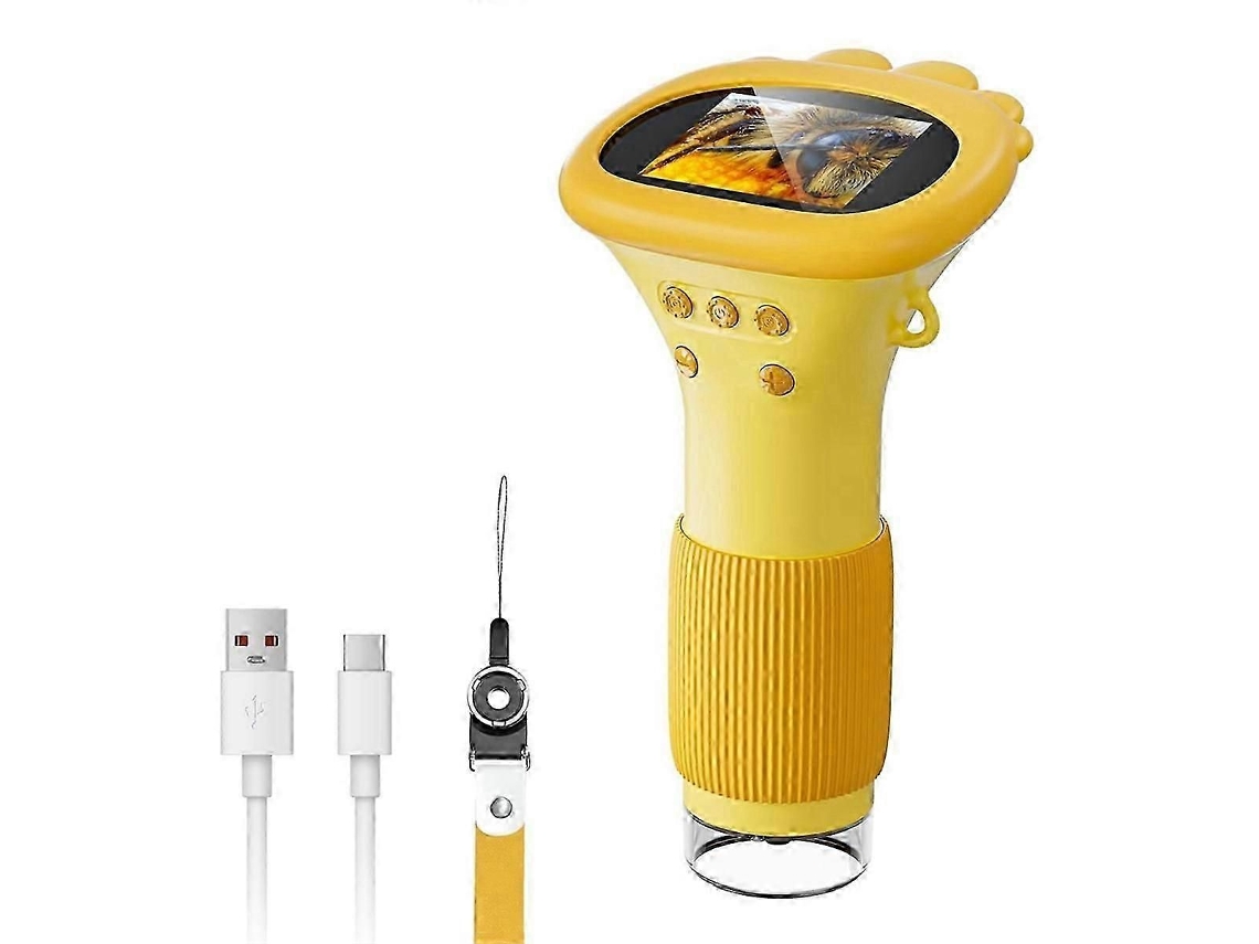 Microscopio infantil, microscopio digital portátil 1000x HD, mini microscopio USB portátil con cámara compatible con Myi