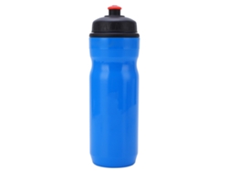 Botella de agua de LDPE de 700 ml para ciclismo con ventosa, azul, sin marca.