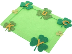 Marco Fotos Fieltro Diy Trébol Verde Patricio Decoración Festiva Niños Niñas Accesorios Adhesivos Pared Fiesta