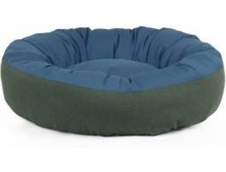 Cama Redonda para Perros y Gatos GAUTY Tela de sarga (Azul y Verde - 57 cm)