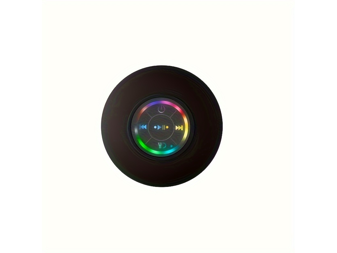 Altavoz Led Para Baño: Diseño Inalámbrico, Resistencia Al Agua Ipx-4, Control Por Botón, Montaje Con Ventosa.
