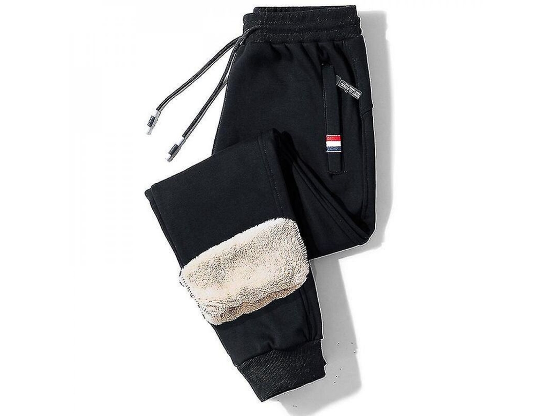 Pantalones De Invierno Cálidos Para Hombre Con Forro Polar De Lana De Oveja, Pantalones Casuales Térmicos Gruesos, Marca De Moda.