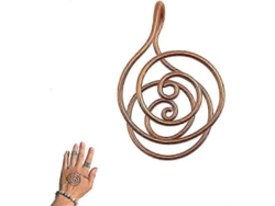 Anillos De Cobre Para Mujer Con Cristales En Espiral, Conjunto De Anillos Hechos A Mano Para Sanación Energética Y Yoga.