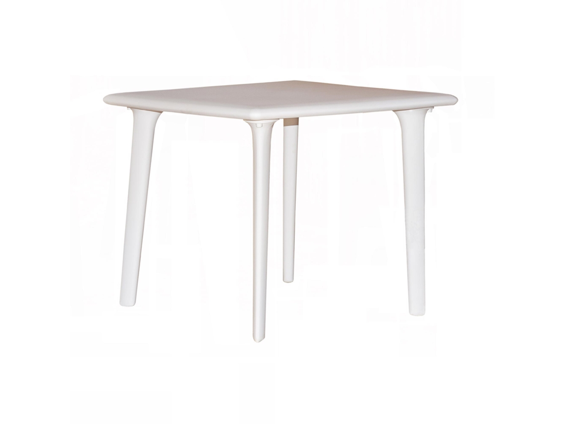 Mesa Cuadrada Exterior 90x90 Blanco Dessa Resol