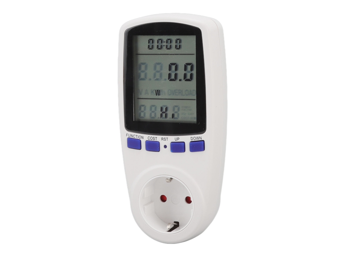 Medidor De Potencia Con Pantalla Lcd Y Protección Contra Sobrecarga. Monitor De Consumo De Energía Abs.