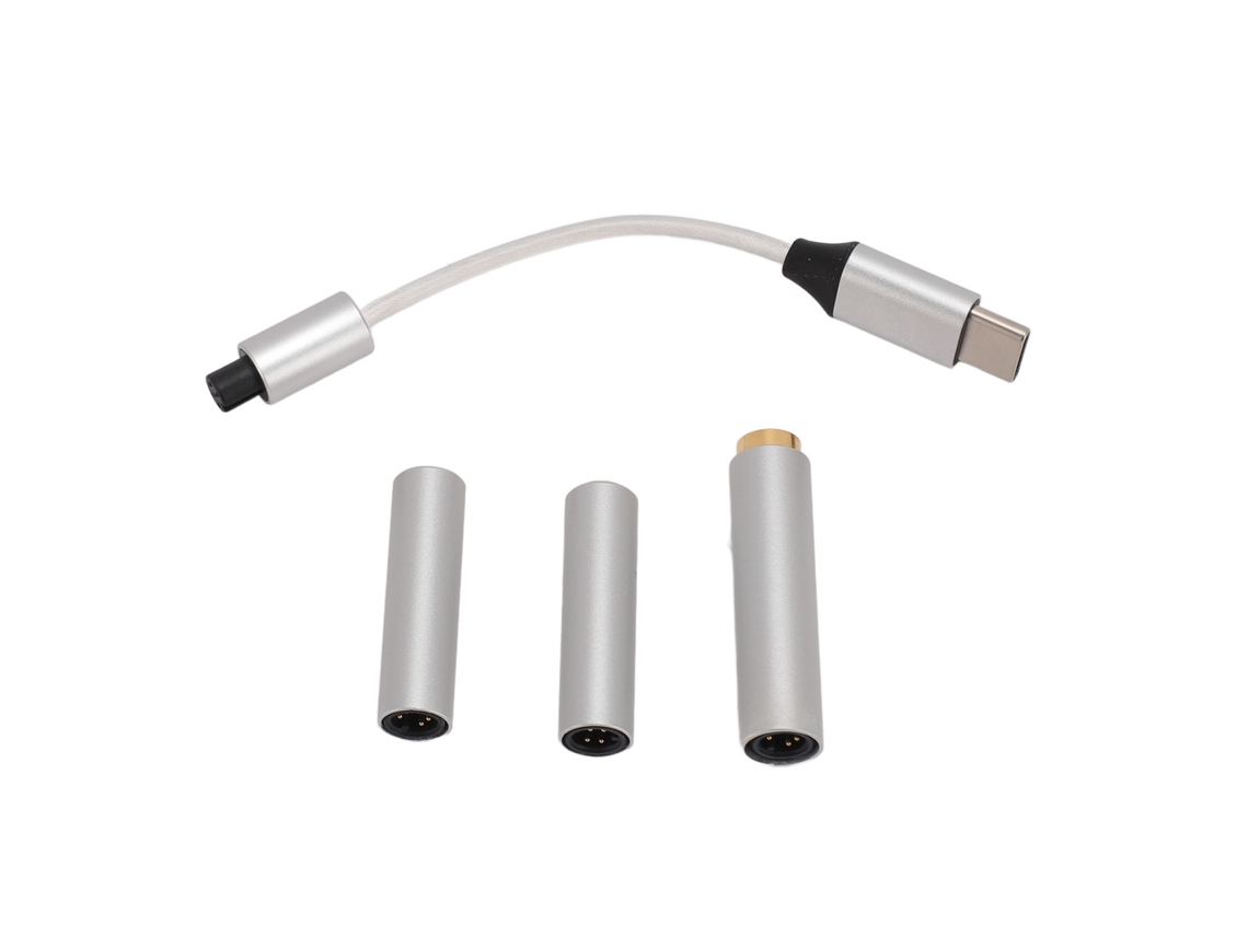 Adaptador Usb-c A Conector De Auriculares Aux. Compatible Con Pcm De 32 Bits Y 384 Khz Con Conectores De 2,5 Mm, 3,5 Mm Y 4,4 Mm.