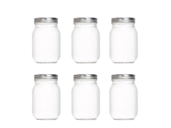 6 Botellas De Vidrio Transparente.