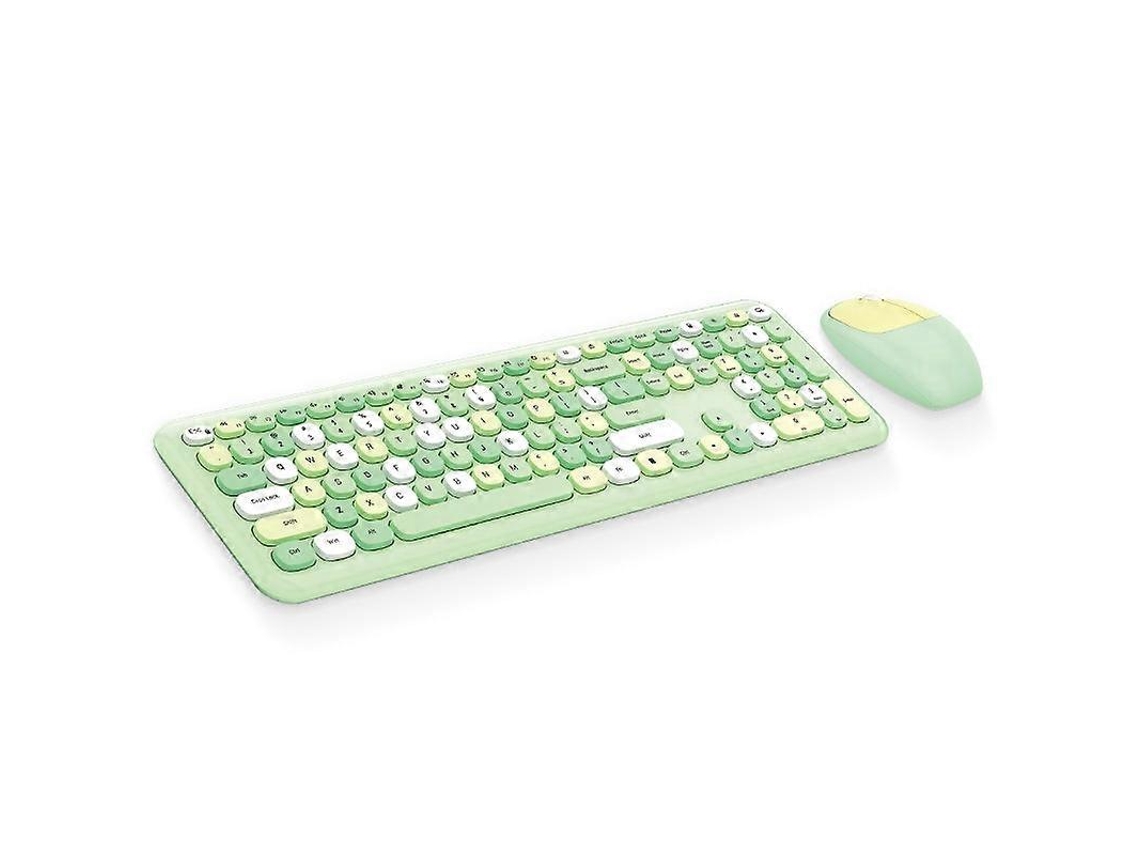Conjunto de teclado y ratón Bluetooth, diseño retro, portátil, inalámbrico, teclados ecológicos y teclados numéricos Ly Ebike
