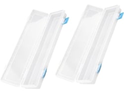Estojo Multifuncional De Plástico Nuobesty, 2 Peças, Resistente E Leve, Para Estudantes E