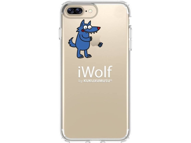 Funda iPhone 6 Plus, 6s Plus, 7 Plus, 8 Plus KUKUXUMUSU iWolf Transparente