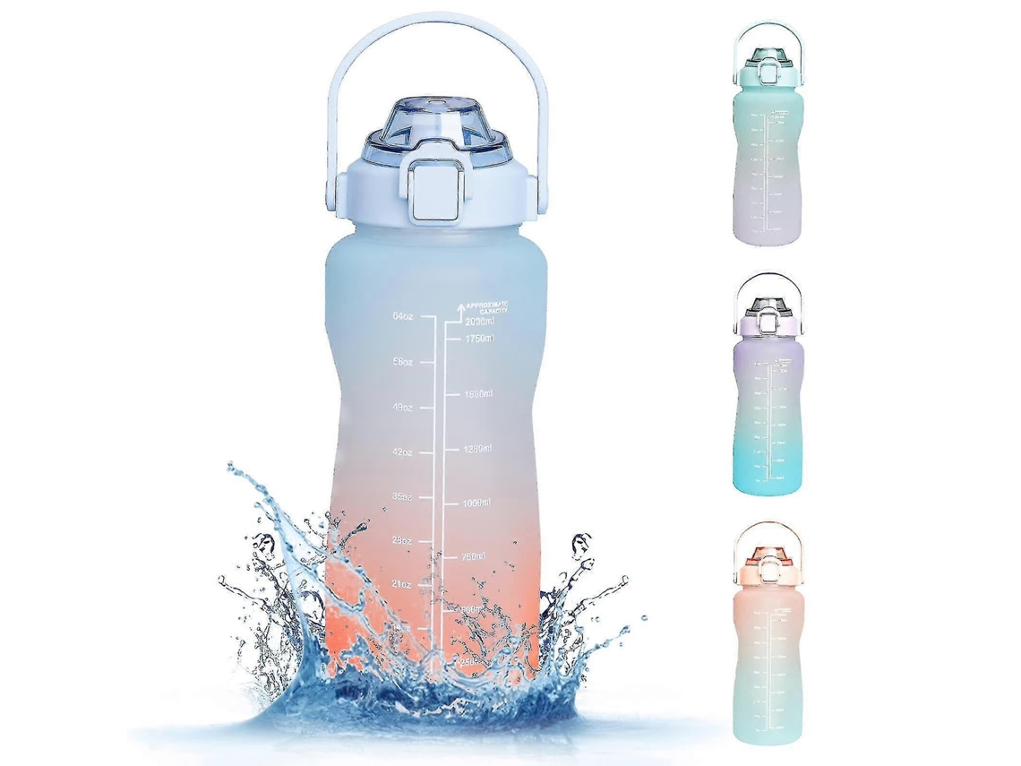 Botella Con Er, Botellas De 2l Con Pajita Sin Bpa, Botellas Deportivas De 2l Con Tapa Estanca Rosewell