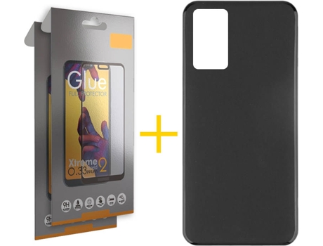 Kit Funda + 2 Protectores de Pantalla Oppo A16 SKYHE Full Liso (Negro)