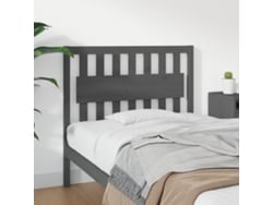 Cabecero De Cama Madera Maciza De Pino Gris 105,5x4x100 Cm