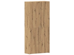 Zapatero con estante, marrón, MAISON EXCLUSIVE (80x35,5x180 cm)