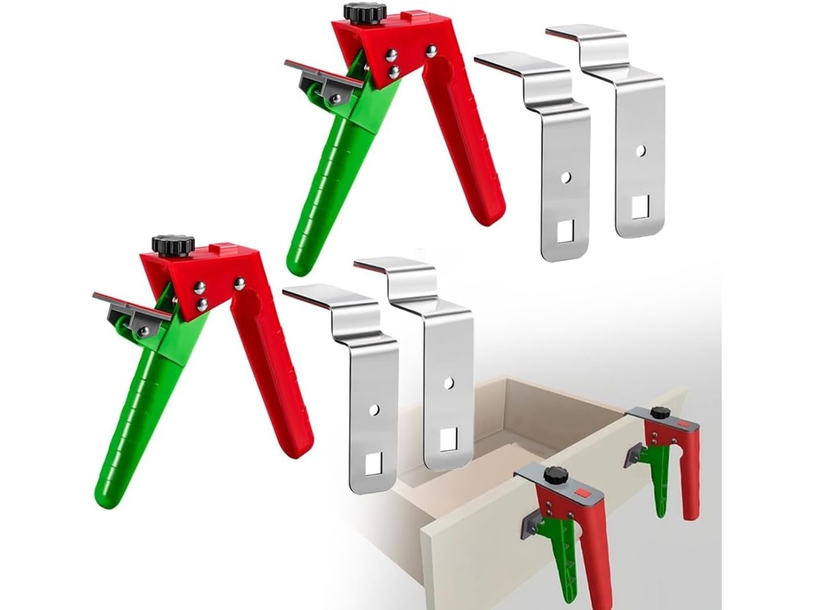 Juego De 2 Clips Ajustables Acero Inoxidable Para Armarios Rojo Y Verde., Corrosión, Acero Inoxidable