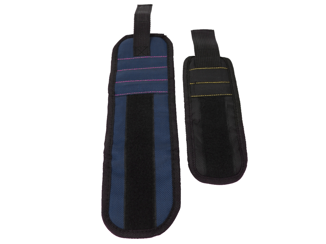 Correa Magnética Para La Muñeca Con Bolsa Para Tornillos, Pernos, Tuercas Y Brocas (azul)
