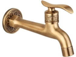 Grifo De Baño De Latón Antiguo, Grifo De Lavadora Montado En La Pared Chrui