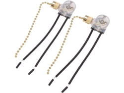 Cadenas de accionamiento para ventiladores de techo y lámparas, interruptor de pared de 2 posiciones, acabado bronce, 2 piezas Gokoco