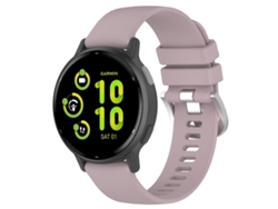 Bracelete Para Garmin Venu 4 (41mm) - Silicone - Fivela Prateada Brilhante Líquida Loran Violet