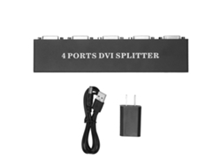 Divisor Dvi De 1 Entrada Y 4 Salidas, Distribuidor De Vídeo Hd Sin Pérdidas, Plug And Play Para Pc, Tv Y Proyectores. Enchufe Estadounidense.