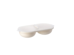Preparador De Huevos De Plástico Para Micro-ondas, 1 Juego - Blanco