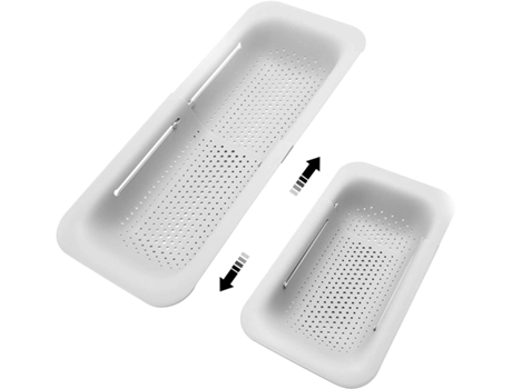 Cesta de coladores plegable sobre el fregadero colador para cocina color blanco ZMDECQNA