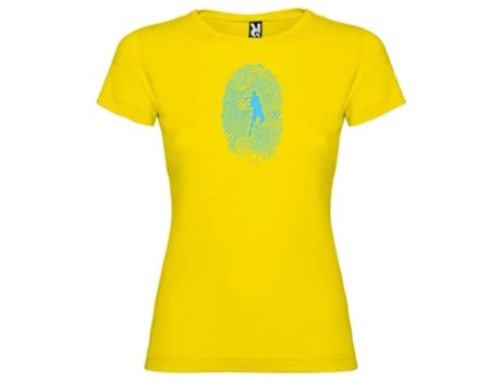 Camiseta de Mujer KRUSKIS Fingerprint Tenis Amarillo (L)