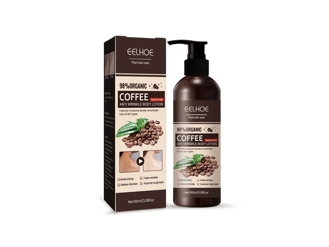 Loción corporal antiarrugas con aroma a café