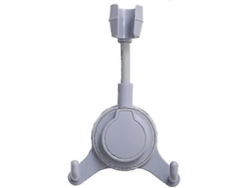 Soporte de ducha universal de doble gancho (sin orificio) Gris 5 piezas