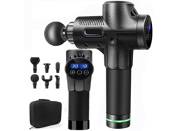 VANWIN Pistola de Masaje para fitness y fisioterapia Pistola de Masaje vibratoria (6 cabezas)