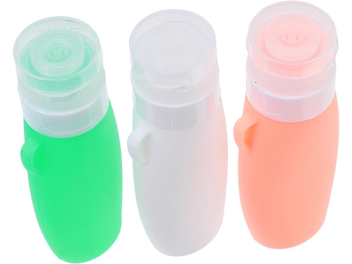 Frasco De Silicone Vazio Para Loção, Recipiente De Viagem Para Cosméticos E Produtos.