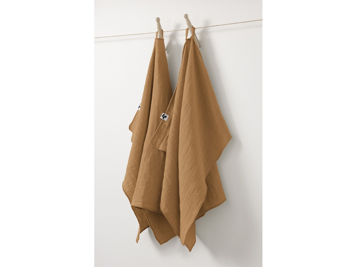 2 Toallas De Mano 50 X 70 Cm Gaïa Camel